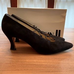 Vintage Anne Klein II Black Suede Pumps